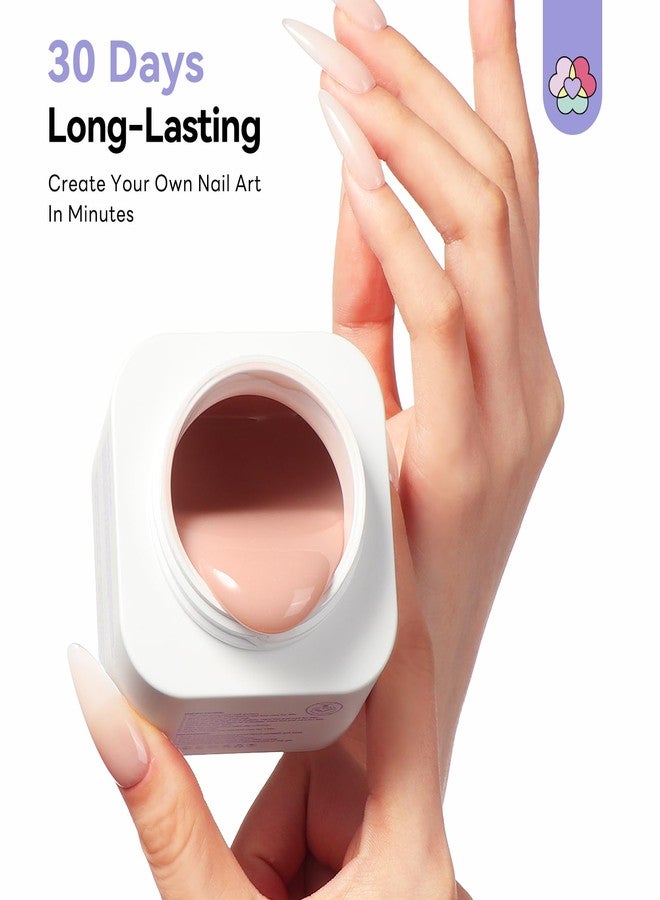 SAVILAND Extend Hard Gel for Nails: 120 g Large Capacity Builder Nail Gel Ultra Hard Sheer Nude 5-IN-1 Multifunctional Gel Nail Builder Base Strengthen Apex 30-Day Salon - Image 5